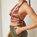 American Threads Asher Satin Crop Top  Photo 3