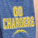 NFL Los Angeles Chargers Women’s Striped Racerback Tank Top. Size L Photo 1