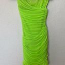 House Of CB  'Adrie' Neon Green Gathered Mini Dress/Size XS NWOT Photo 3