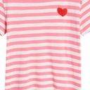 Caslon NWT  Stripe Embroidered Heart Cotton T-Shirt - size 2x Photo 1