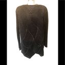 BKE  Open Concept Cardigan Sweater XS Weaved Back Black Grey Casual Cozy Photo 1