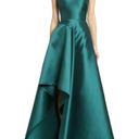 Badgley Mischka  Marine Green Stretch Mikado Gown Size 4 US $650 Photo 0