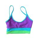 Beach Riot NEW  Eva Top Fluorescents Ribbed Colorblock Bralette Bikini Top XS Photo 2