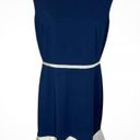 Karl Lagerfeld  Paris Blue & White Sleeveless Ruffle Hem Dress Photo 0