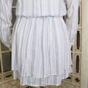 Rails Revolve  Jamine Linen Blend Mini Long Sleeve Dress Figi Stripe Size S Photo 7