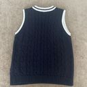 Brandy Melville  cable knit sweater vest. Color- Navy with white trim. Size/ O/S Photo 5