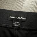 DKNY  Jeans Black Gray Ponte Diamond High Rise Straight Leg Pull-On Pants Size XL Photo 4