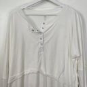 Free People  Movement Twice As Nice Henley in White Size Large Photo 6