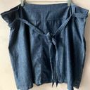 Lane Bryant  Dark Wash Denim Tie-Waist Mini Skirt Photo 4