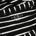 August Silk NWT  Black White Striped Cold Shoulder Shift Dress Short Sleeve Small Photo 7