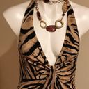 Animal Print Boutique Halter Top Maxi Dress Sz. M Size M Photo 1