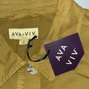 Ava & Viv  NWT Size 3X Green Button Front Shirt Jacket - Shacket Photo 3