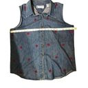 Marsh Landing Vintage  denim sleeveless blouse Photo 6