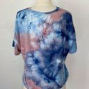 Wall Flower Red & Blue Tie-Dye BBQ Graphic Short Sleeve T-Shirt Photo 3