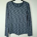 Zyia  Active Top Size XL Gray Heathered Split Back Long Sleeve Thumb Holes EUC Photo 0