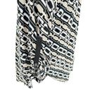 Est. 1946 C  SZ XL Taupe Black White Chain Print Flattering Knit Tunic Top Photo 3