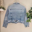 Vervet  Distressed Lightwash Denim Jean Jacket Cotton Oversized Crop Fit Size S Photo 6