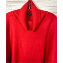 BCBGMAXAZRIA  Women's Acrylic Long Sleeve Ribbed Turtleneck Sweater Red Large Photo 7