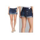 Hudson  Womens RUBY Mid Thigh Rolled Shorts Blue Denim Size 32 Photo 1