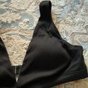 Aerie Ribbed Mix Crossover Cut Out One Piece Swimsuit L Long Black Photo 2