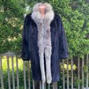 Size 14 Genuine Mink fur & Fox Princes Coat Photo 1