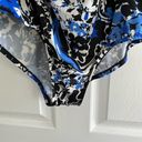 Maxine of Hollywood  One Piece Abstract Print Blue Black White Swimsuit Size 14‎ Photo 5