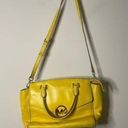 Michael Kors GUC Canary Yellow  Medium Sized Zippered Adjustable Strap Purse Photo 0