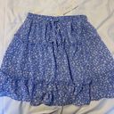 Sienna Sky Blue Floral Skirt Photo 0