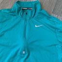 Nike  Dri Fit Running Quarter Zip Long Sleeve Jacket Top Athleisure Teal Blue S Photo 3