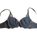 Frederick's of Hollywood Frederick’s of Hollywood Y2K Pink Black Floral Lace Bombshell Gel Push Up Bra Photo 2