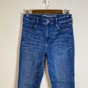 American Eagle  Sz 8 Long Super High Rise Jegging Stretch Denim Blue Jeans Skinny Photo 3