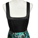 Mango  Black Blue Green Bubble Dress Sz 6 Photo 2