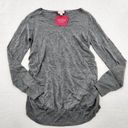 Isabel Maternity  Size XS Gray Long Sleeve Shirred Side Knit Top Photo 0