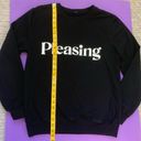 Black‎ Graphic Long Sleeve Sweatshirt with Graphic Print Pleasing Black Size M Photo 2