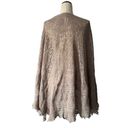 Vintage Lightweight Crochet Sweater Shawl Pointelle Knit Tan Brown Boho Festival Size undefined Photo 4