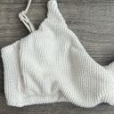 Good American NWT  Crinkle Always Fits Twist Bikini Top Ivory White Size 3/Large Photo 3