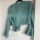 Boohoo Teal Tie Top Photo 2