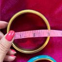 Vintage Blue Two  and Gold Bangle Bracelets Photo 8