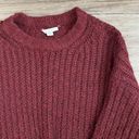 American Eagle  maroon cable knit sweater  Photo 1