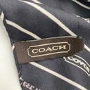 Coach  Striped Monogram Silk Ponytail Scarf Photo 3