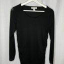 Coldwater Creek  Black‎ Ruched Chiffon Blouse Photo 0