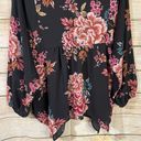 Style & Co floral boho handkerchief hem peasant blouse women’s Size Medium Photo 13