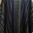 Woolrich  Shawl Cape Fringed Sweater Blue blanket Photo 7