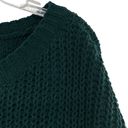 American Eagle  Women’s Forest Green Slouchy Oversized Chenille Sweater Photo 8