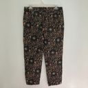 J.Crew  Printed Skimmer Pant Navy Blue Green Pink Floral Cotton Cropped Ankle 6 Photo 7