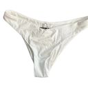 ONIA  White Bikini Bottom Size LARGE Cheeky V High Cut Chiara Quiet Luxury NEW Photo 6