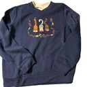 Studio Works  Sport Petite Small women's blue sweatshirt with cats, nwt Photo 0