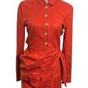 L'Academie   The Adelyn Mini Dress in Cherry Red Front Button Women’s Size XXS Photo 0