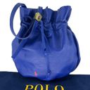 Polo  Ralph Lauren Blue Leather Pony Pouch Bucket Bag Photo 2