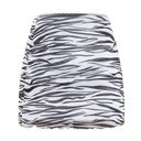 Pretty Little Thing Zebra Print Mesh Lettuce Hem Mini Skirt Black White Size 4 Photo 5